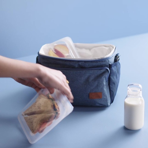 Stasher Reusable Sandwich Bag - Cook Freeze Store - Zero Plastic - Aqua
