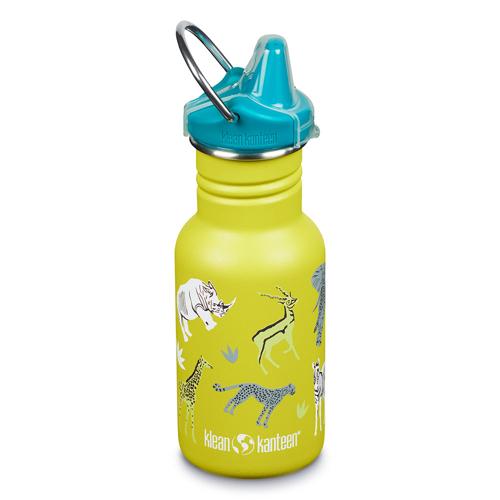 Klean Kanteen Kids Stainless Steel Sippy Water Bottle 355ml Safari