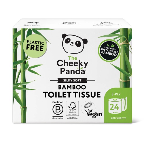 Cheeky Panda 100% Natural & Sustainable Bamboo Toilet Tissues - 24 Rolls