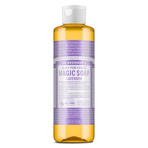 Dr Bronners Castile Liquid Soap - For Sensitive Skin & For Your Home - Lavender 240ml