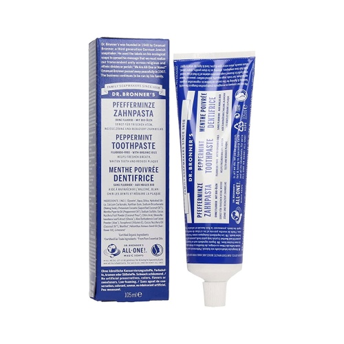 Dr Bronners Toothpaste No Artifical Colours, Flavours, Preservatives or Sweeteners - Peppermint