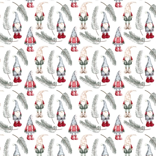 Eco Christmas Wrapping Paper Bundle - 100% Recycled Paper Christmas Gnomes