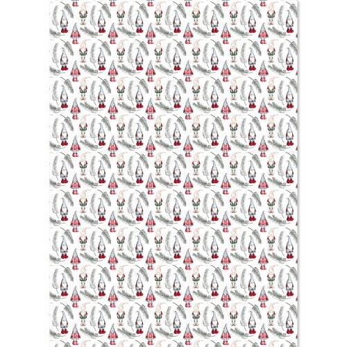 Eco Christmas Wrapping Paper Bundle - 100% Recycled Paper Christmas Gnomes