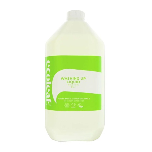 Ecoleaf Concentrated Washing Up Liquid 5 Litre Refill Citrus Fruit