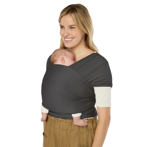 Ergobaby Aura Sustainable Knit Stretchy Baby Wrap - Soft Black