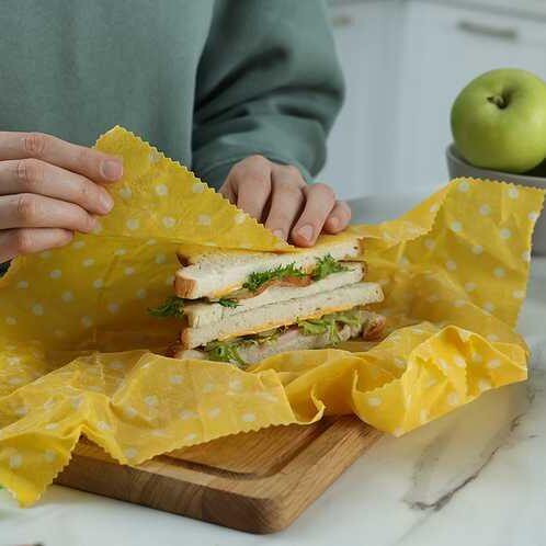 Hanna's Beeswax Wraps - Sandwich Wrap - Replaces Cling Film