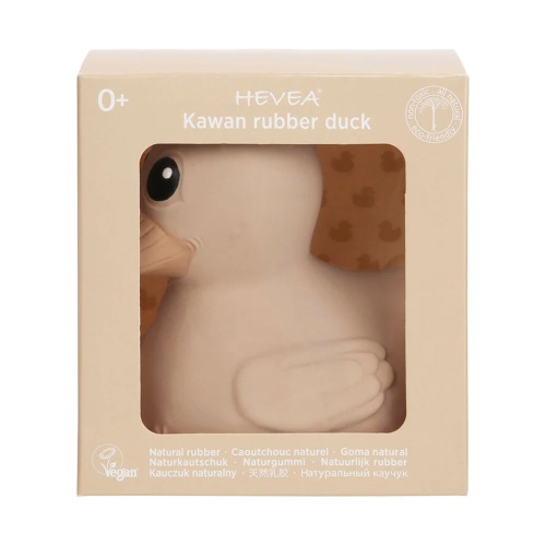 Hevea 3 in 1 Kawan Natural Rubber Duck Mini - Playing / Teething / Bathtime Fun with Zero Plastic