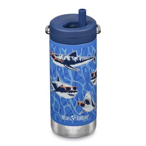 Klean Kanteen Insulated TK Wide with Twist Cap and Straw - 12oz/353ml Sharks in Shades