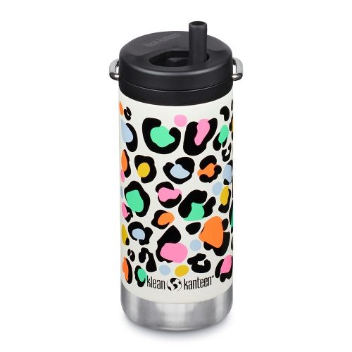 Klean Kanteen Insulated TK Wide with Twist Cap and Straw - 12oz/353ml Leopard