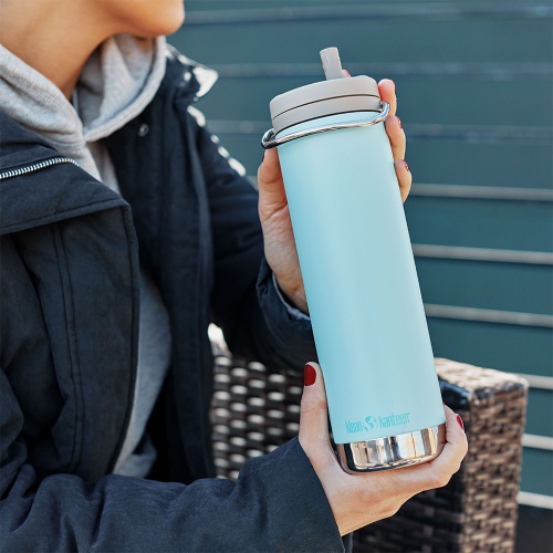 Klean Kanteen Insulated TK Wide with Twist Cap and Straw - 20oz/592ml Clear Sky