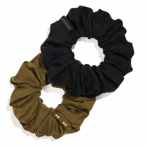 Kooshoo Organic Cotton Scrunchies - Long Lasting - Plastic Free - 2 Pack