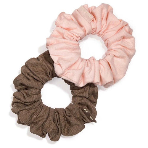 Kooshoo Organic Cotton Scrunchies - Long Lasting - Plastic Free - 2 Pack