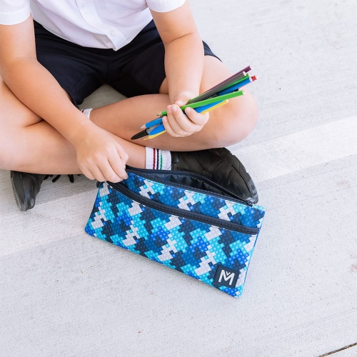 Montii Extra Large Pencil Case with 2 Pockets - Block Land