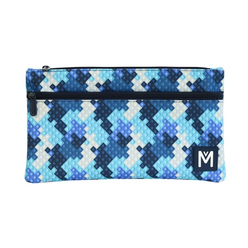 Montii Extra Large Pencil Case with 2 Pockets - Block Land