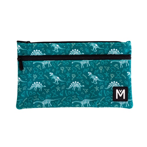 Montii Extra Large Pencil Case with 2 Pockets - Dinosaur Land