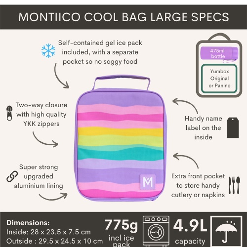 Montii Insulated Lunch Bag with Ice Pack - Sorbet Sunset