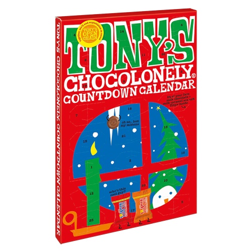 Tonys Chocolonely Fairtrade Advent Calendar - Belgian Milk Chocolate & Salted Caramel