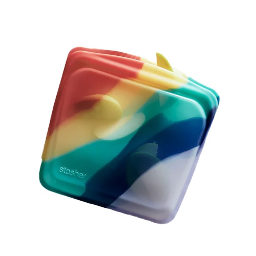 Stasher Reusable Sandwich Bag - Cook Freeze Store - Zero Plastic - Rainbow Splash