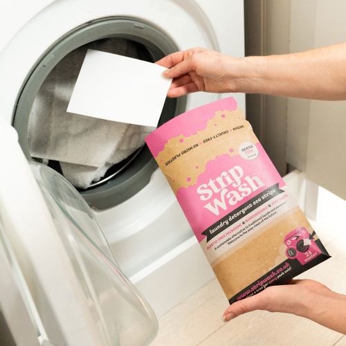 Strip Wash Laundry Detergent Strips - 94% Less Carbon Emissions - Cotton Fresh - 24s