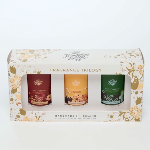 The Handmade Soap Co - Fragrance Trilogy Gift Set - 3 Candles - Relax Unwind Breathe