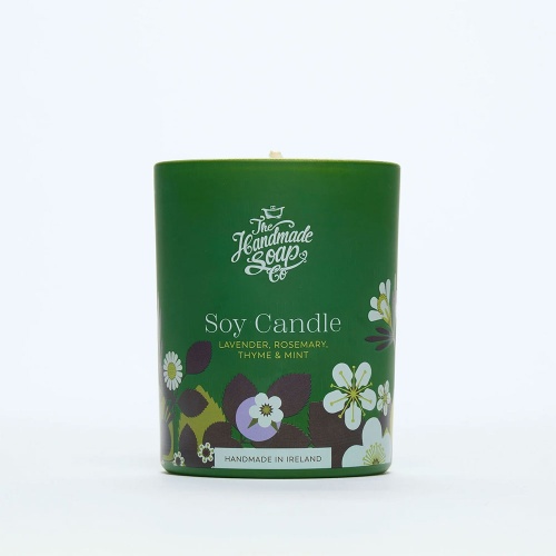 The Handmade Soap Company Candle - Uplifting and Soothing Lavender Rosemary Thyme & Mint