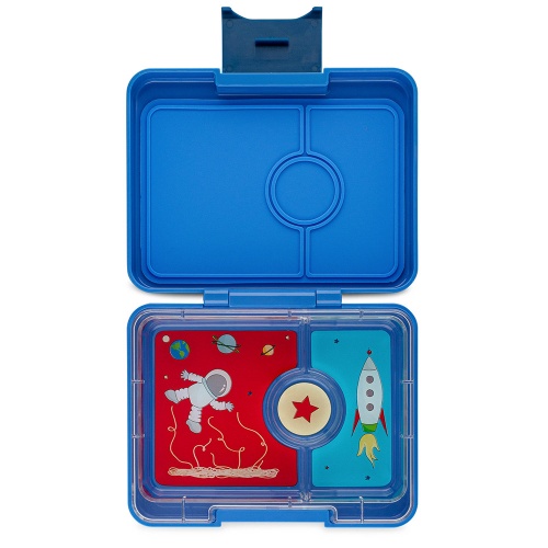 Yumbox Lunch / Snack Box True Blue with Rocket Exterior