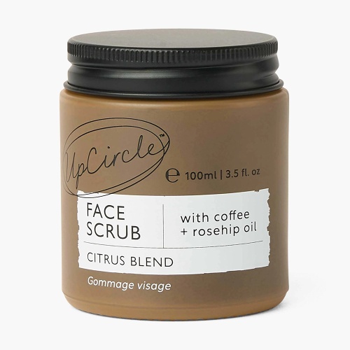 UpCircle Natural Face Scrub for Dehydrated Skin - Citrus Blend with Coffee & Rosehip Oil