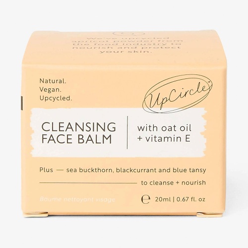 Upcircle Cleansing Face Balm and Gentle Make Up Remover Travel Size - with Oat Oil and Vitamin E