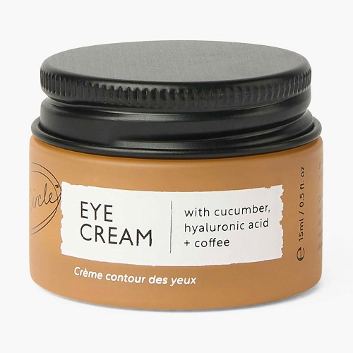 Upcircle Eye Cream with Cucumber, Hyaluronic Acid and Coffee - For Dark Circles and Fine Lines