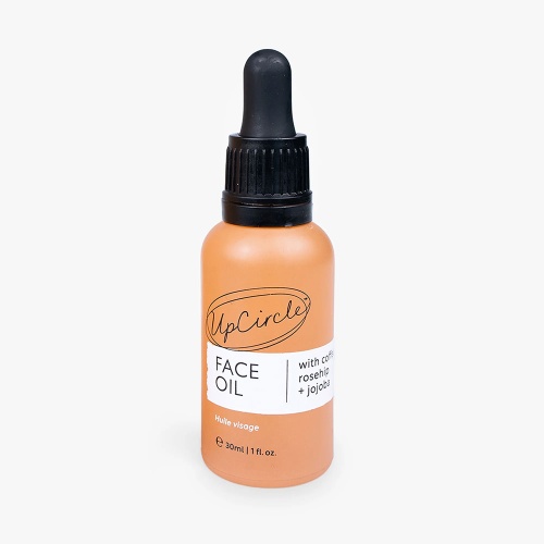 Upcircle Organic Face Oil with Coffee, Rosehip and Jojoba - Brightens Nourishes & Boosts Collagen