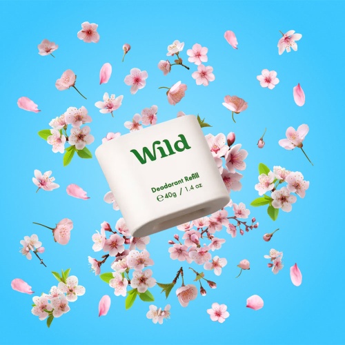 Wild Natural Aluminium Free Deodorant Refill Cherry Blossom