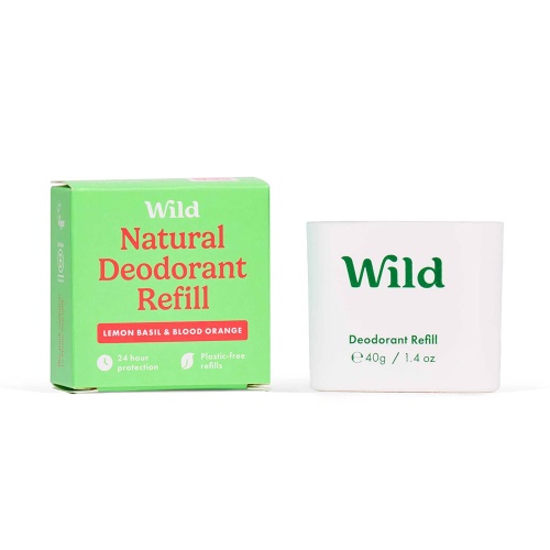 Wild Natural Aluminium Free Deodorant Refill Lemon, Basil & Blood Orange