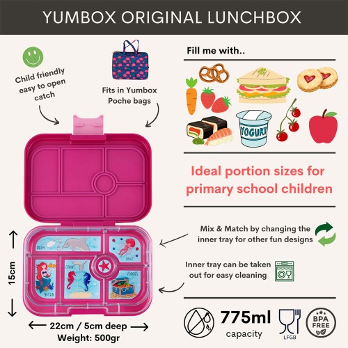 Yumbox Classic 6 Compartment Lunchbox Malibu Purple