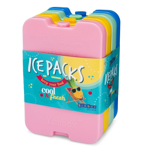 Yumbox Ice Packs - Slim Long Lasting 4 Pack - Great for Coolers or Lunchbox