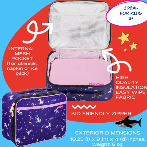 Yumbox Insulated Lunchbag Unicorn Purple