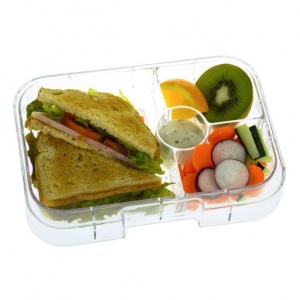 Yumbox 4 Compartment Panino Lunchbox Wow Red (Shark Tray)