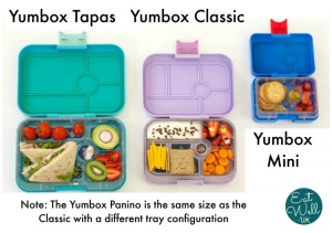 Yumbox 4 Compartment Panino Lunchbox Wow Red (Shark Tray)