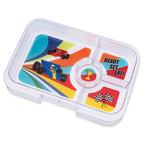 Yumbox Extra Tray for Tapas Yumbox (4 compartments) - Race Cars