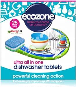 Ecozone Ultra All in One Dishwasher Tablets - Cleans Naturally 25s