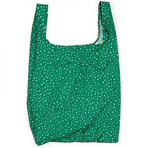 Kind Bag Reusable Bag from Recycled Plastic Bottles XL Polka Dots Green