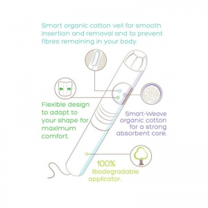 Kind Organic Cotton Tampons with Applicator Regular 16s