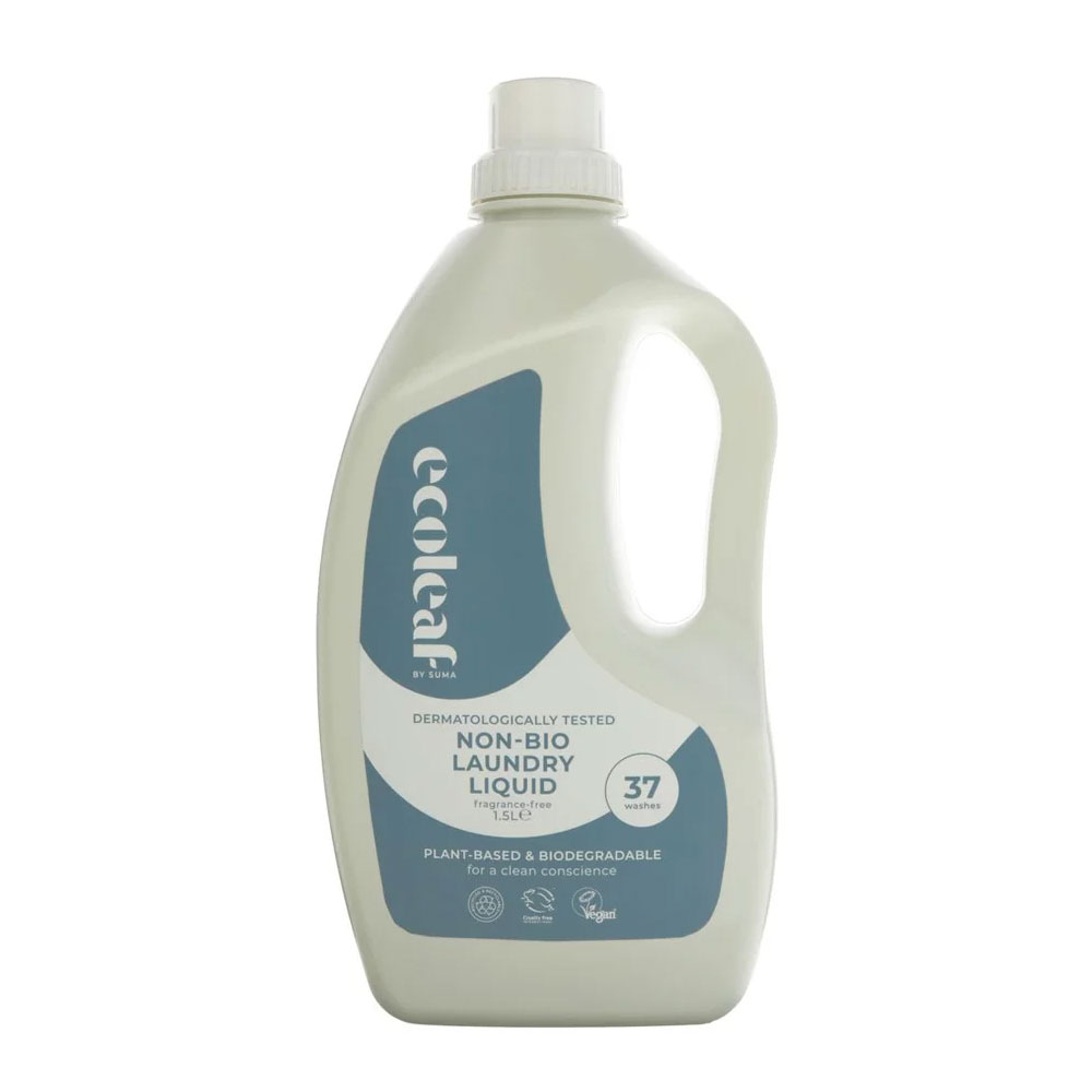 Ecoleaf Laundry Liquid 1.5 Litre 37 Washes Fragrance Free