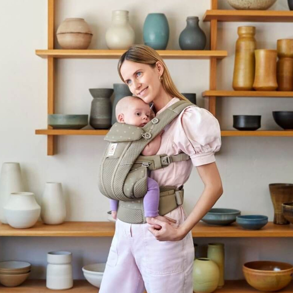 Ergobaby Omni Breeze Baby Carrier Soft Olive Diamond