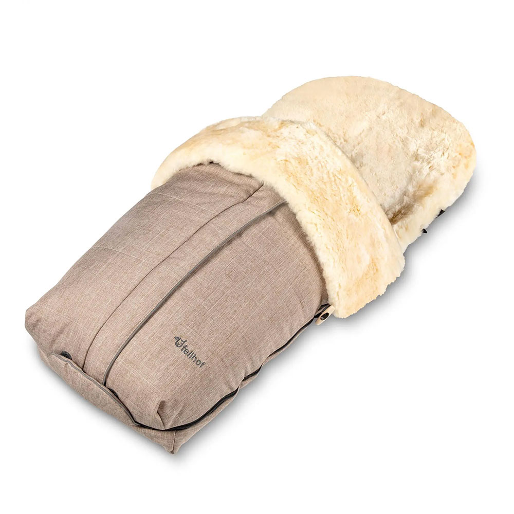 Fellhof 100% Lambswool Cortina Deluxe Buggy Footmuff - Beige Melange