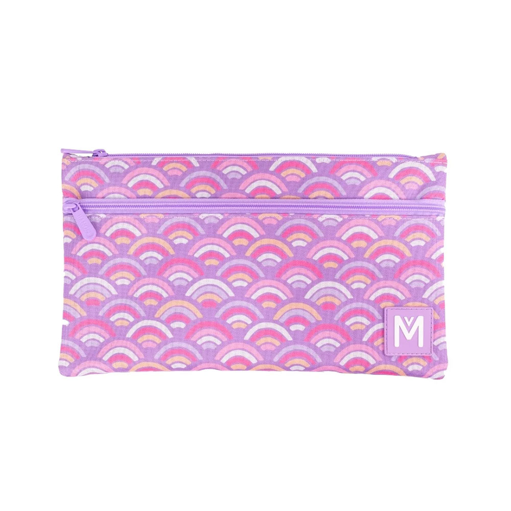 Montii Extra Large Pencil Case with 2 Pockets - Rainbow Roller