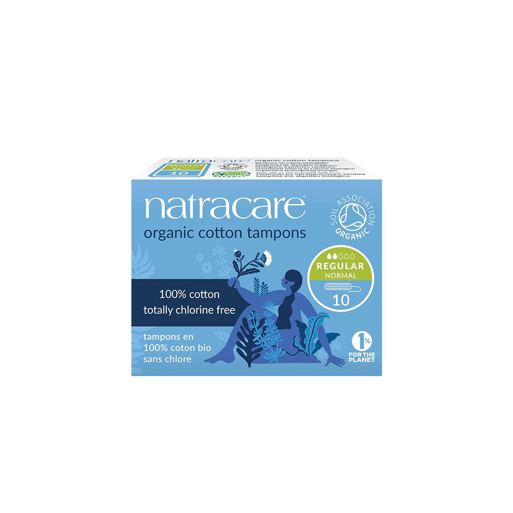 Natracare Tampons 100% Organic Cotton and Nothing Else Regular Non Applicator 10s