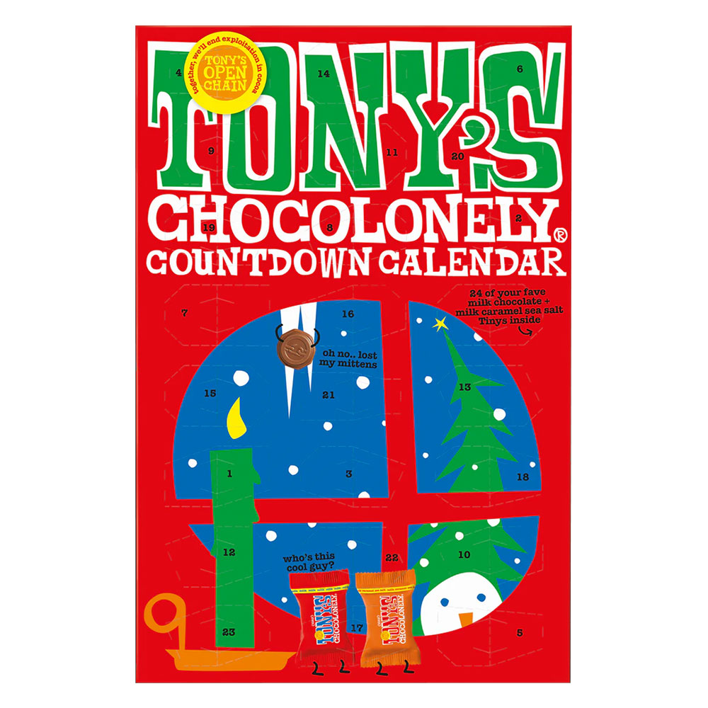 Tonys Chocolonely Fairtrade Advent Calendar - Belgian Milk Chocolate & Salted Caramel