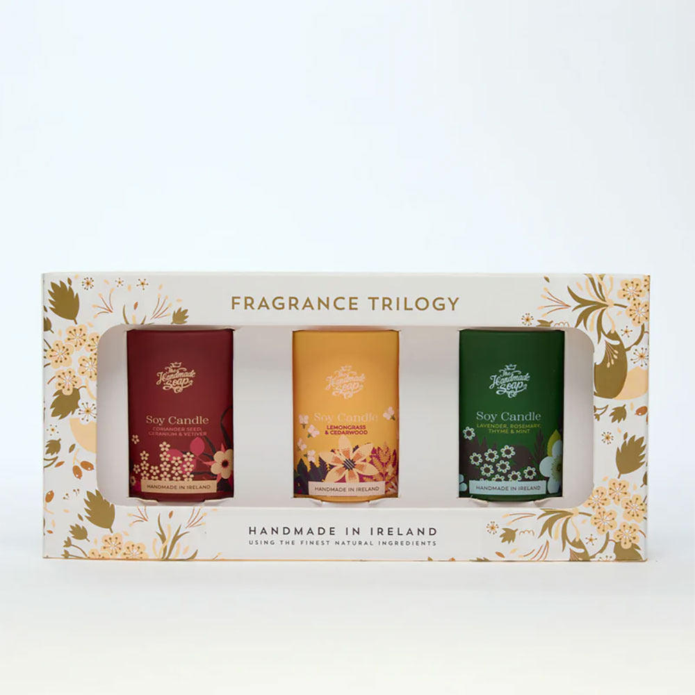 The Handmade Soap Co - Fragrance Trilogy Gift Set - 3 Candles - Relax Unwind Breathe