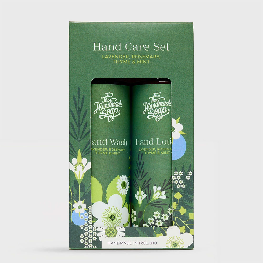 The Handmade Soap Co - Hand Care Set - Hand Wash and Hand Lotion - Lavender, Rosemary, Thyme & Mint