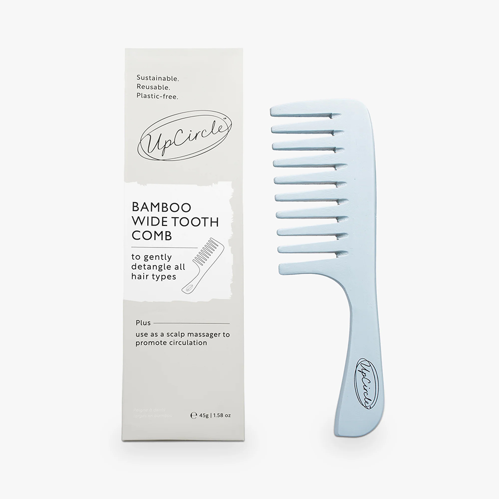 UpCircle Bamboo Wide Tooth Comb for Gentle Frizz-Free Detangling